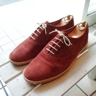 ブルネロクチネリ(BRUNELLO CUCINELLI)の美品 ブルネロクチネリ プレーントゥ オックスフォード エスパドリーユ 42(ドレス/ビジネス)