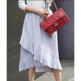 トッコ(tocco)のtocco closet クロスフリルイレギュラーヘムジョーゼットスカート(ひざ丈スカート)