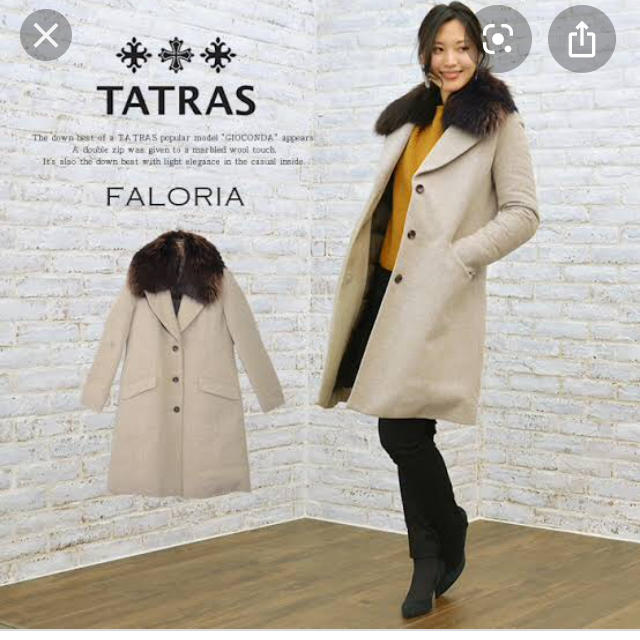 品質満点 TATRAS - 新品同様TATRASタトラス  ダブル ロングコート ロングコート