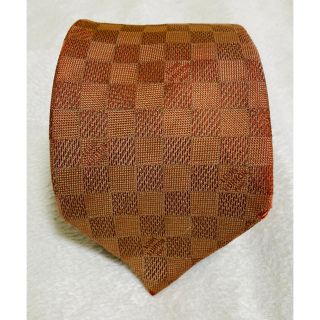 ルイヴィトン(LOUIS VUITTON)の【LOUIS VUITTON】ネクタイ ダミエブラウンシルク送料無料(ネクタイ)