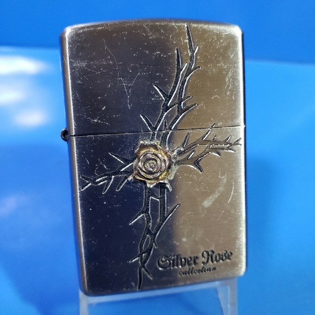 ZIPPO(ジッポー)の厳選中古❤08E’Zippo シルバーローズ❤銀古美❤送料無料 メンズのファッション小物(タバコグッズ)の商品写真