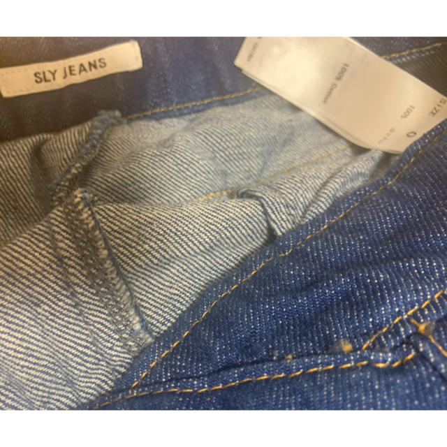 SLY(スライ)のSLY JEANS デニム ハイウエスト サロペット レディースのパンツ(サロペット/オーバーオール)の商品写真