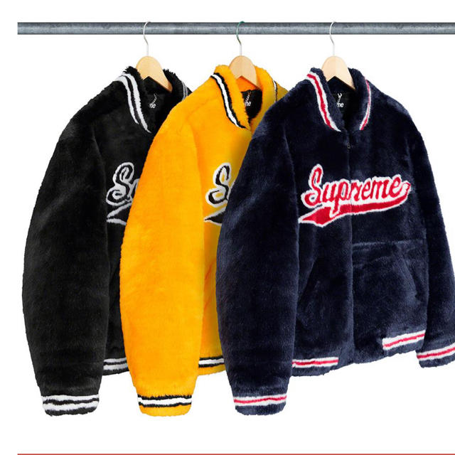 Supreme Faux Fur Varsity Jacketレディース