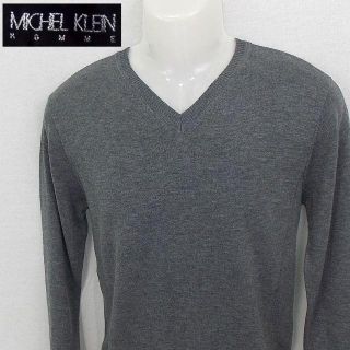 ミッシェルクラン(MICHEL KLEIN)の【MICHEL KLEIN】 美品 ミッシェルクラン グレーセーター 46(ニット/セーター)