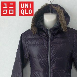 ユニクロ(UNIQLO)の【UNIQLO】 美品 ユニクロ ダウンジャケット パープル 中綿 S(ダウンジャケット)