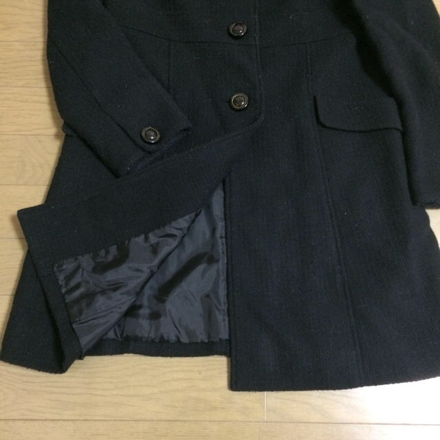 POWDER SUGAR(パウダーシュガー)のパウダーシュガー 黒コート レディースのジャケット/アウター(ロングコート)の商品写真