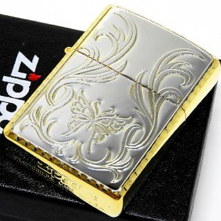 ジッポー(ZIPPO)の(送料込み)ZIPPO◇ブリリアントバタフライ◇ゴールド/シルバー◇新品◇ジッポ(タバコグッズ)