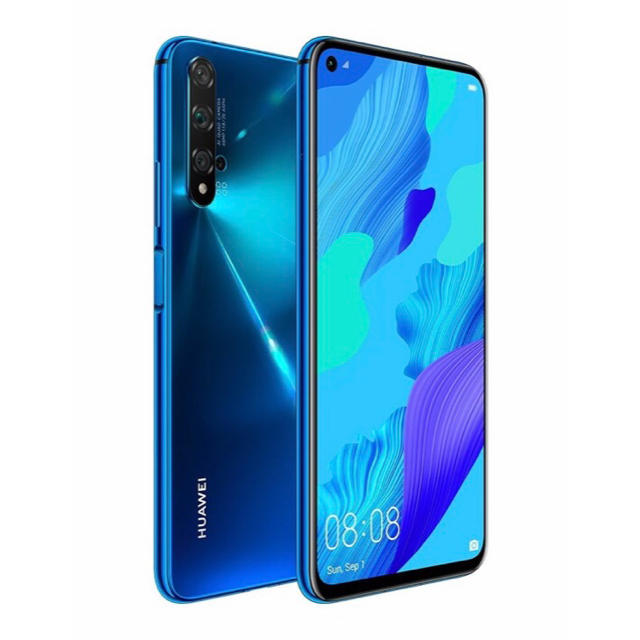 ANDROID(アンドロイド)のHUAWEI nova 5T Crush Blue スマホ/家電/カメラのスマートフォン/携帯電話(スマートフォン本体)の商品写真