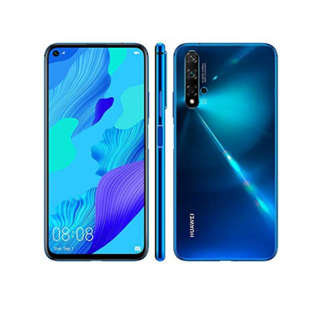 ANDROID(アンドロイド)のHUAWEI nova 5T Crush Blue スマホ/家電/カメラのスマートフォン/携帯電話(スマートフォン本体)の商品写真