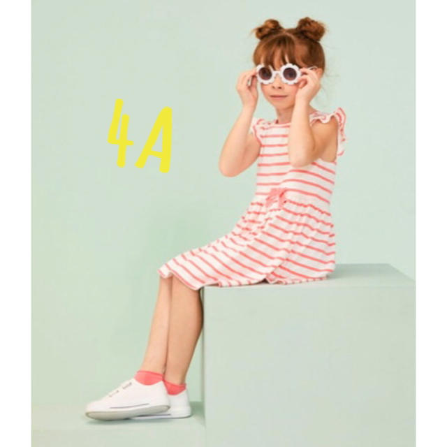 PETIT BATEAU(プチバトー)のプチバトー　マリニエール半袖ワンピース_キッズ　4A マリニエールワンピース キッズ/ベビー/マタニティのキッズ服女の子用(90cm~)(ワンピース)の商品写真