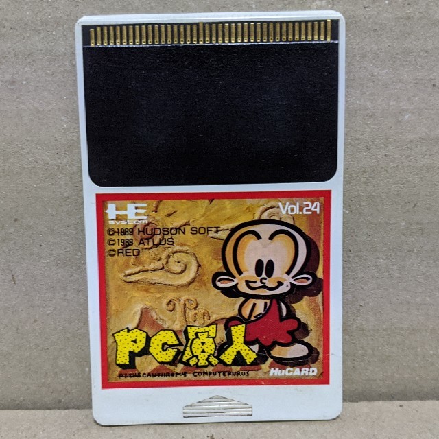 HUDSON(ハドソン)のPCエンジンHuカードソフト PC原人 エンタメ/ホビーのゲームソフト/ゲーム機本体(家庭用ゲームソフト)の商品写真