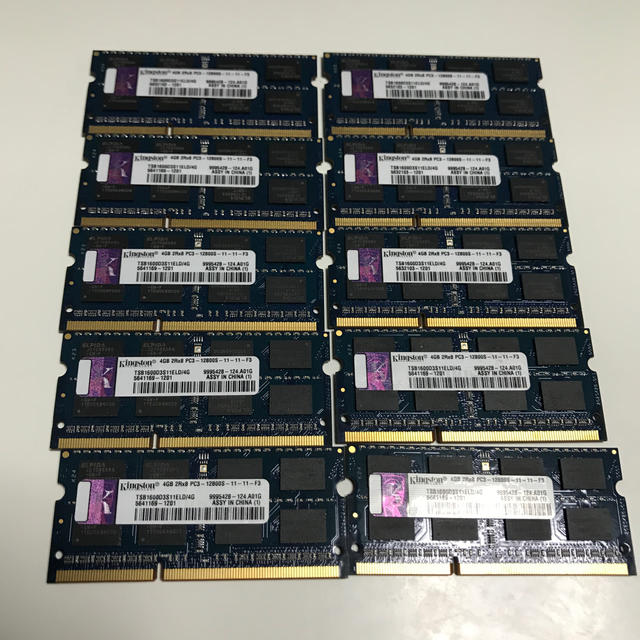 kingston 4GBx10 pc3-12800s ノート用