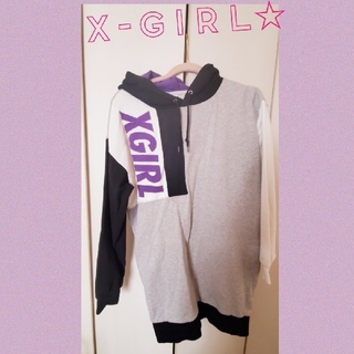 エックスガール(X-girl)のにこちゃん☻様専用☺X-GIRL☆フーディーワンピース♡(ひざ丈ワンピース)