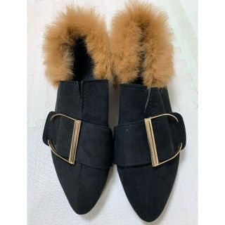 ザラ(ZARA)のフラットファーシューズ(その他)