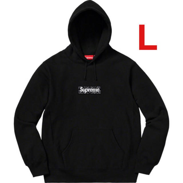 Supreme Bandana Box Logo Hooded L Black