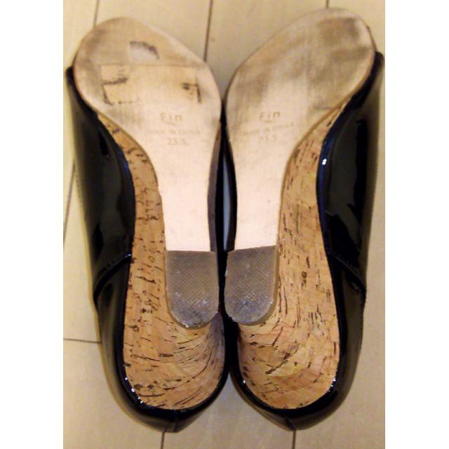 Fin(フィン)の【専用】Fin コルク エナメル オープンウエッジパンプス レディースの靴/シューズ(サンダル)の商品写真