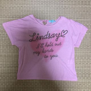 リンジィ(Lindsay)の美品★Lindsayピンク色の可愛いチュニック風Tシャツ160センチ★(Tシャツ/カットソー)