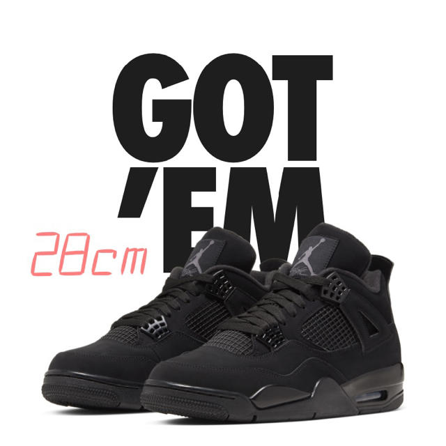 28cm NIKE AIR JORDAN 4 BLACK CAT