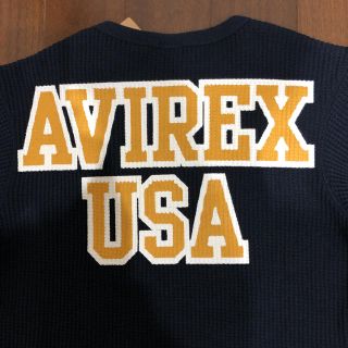 アヴィレックス(AVIREX)のAVIREX 長袖tシャツ バックプリント　ワッフル素材　新品未使用　最終値下げ(Tシャツ/カットソー(七分/長袖))