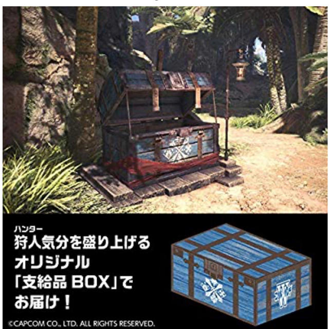 CAPCOM(カプコン)のAmazon限定 モンスターハンター 15周年記念スペシャルBOX カルビー エンタメ/ホビーのおもちゃ/ぬいぐるみ(キャラクターグッズ)の商品写真