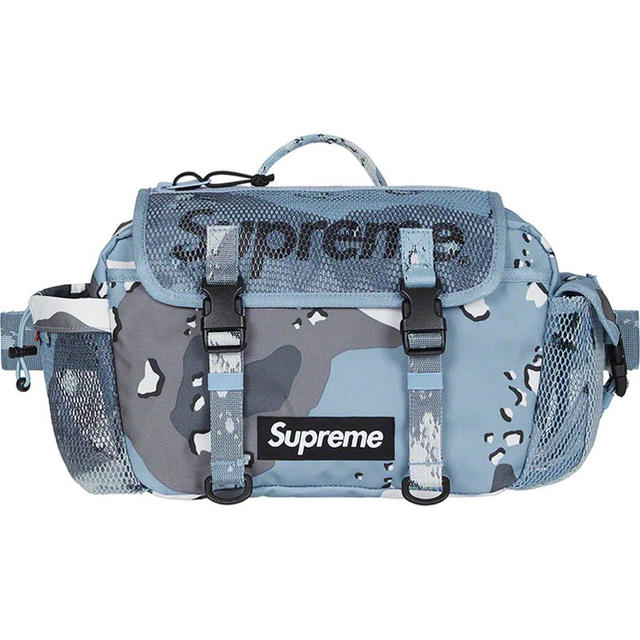 supreme waist bag 20ss blue camo
