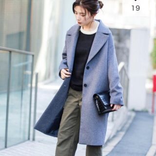 ユナイテッドアローズ(UNITED ARROWS)の★美品！ １回着用のみ！ GU ジーユー ブレンドロングチェスターコート(ロングコート)