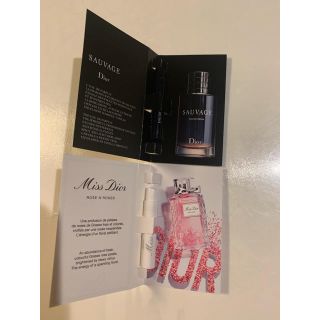 クリスチャンディオール(Christian Dior)の2個セット ディオール ソヴァージュ ローズ&ローズ ミニ香水サンプル 新品(サンプル/トライアルキット)