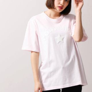 コンバース(CONVERSE)の新品　コンバース　刺繍Ｔシャツ　ピンク(Tシャツ(半袖/袖なし))