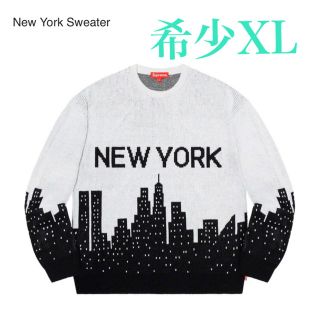 シュプリーム(Supreme)のsupreme New York Sweater white 希少XL(ニット/セーター)