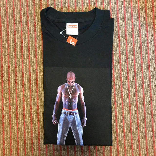 送料込 M Supreme Tupac Hologram Tee 黒