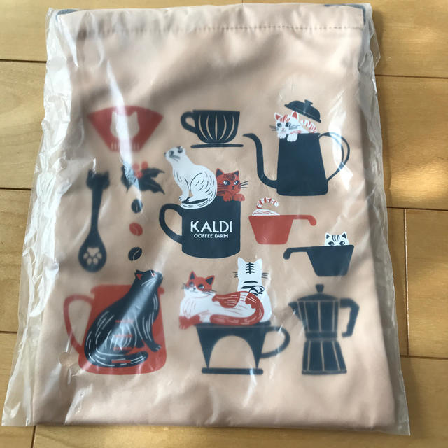 KALDI(カルディ)のカルディ   ニャンコーヒー　巾着　巾着のみ レディースのファッション小物(その他)の商品写真