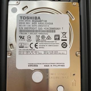 トウシバ(東芝)の【未使用】東芝 2.5インチ HDD 1T （MQ04ABF100）(PCパーツ)