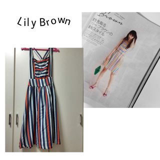 リリーブラウン(Lily Brown)のLilyBrownボーダーワンピ(ひざ丈ワンピース)