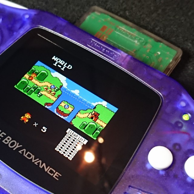 ゲームボーイアドバンス GBA 本体 バックライトカスタム クリアブルー