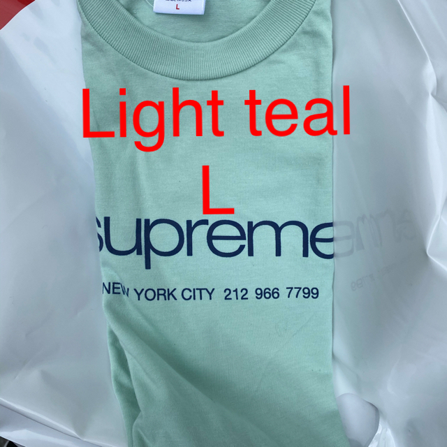 Supreme Shop tee Light Teal L