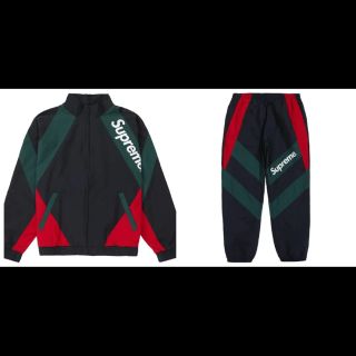 シュプリーム(Supreme)の黒 上下セットアップ M Paneled Track Jacket&pants(ナイロンジャケット)