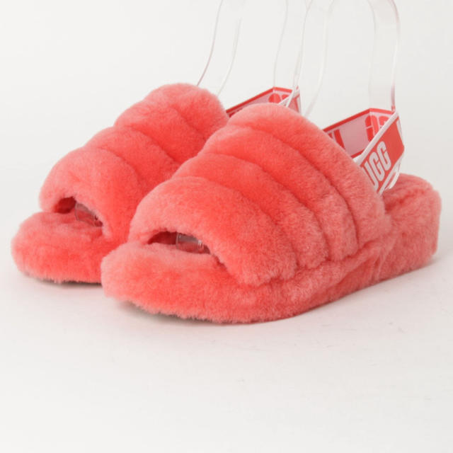 【美品】UGG FLUFF YEAH SLIDE LEOPARD