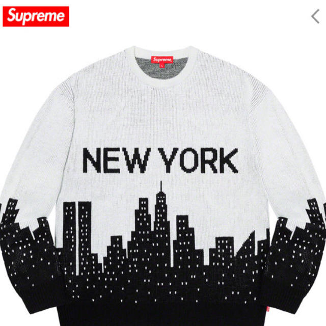 Supreme(シュプリーム)の白黒 L supreme New York Sweater メンズのトップス(ニット/セーター)の商品写真