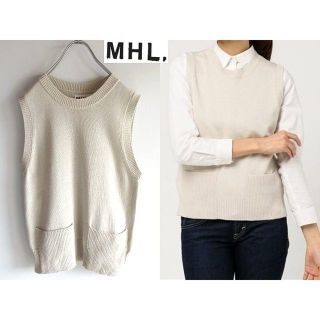 マーガレットハウエル(MARGARET HOWELL)の2017SS MHL. FADED COTTON ニットベスト Ⅱ(ベスト/ジレ)