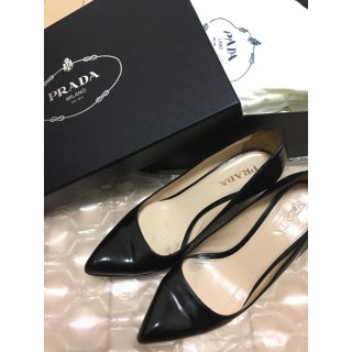 プラダ(PRADA)のプラダ PRADA パンプス 黒 エナメル　ペリーコ(ハイヒール/パンプス)