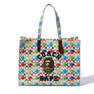 A BATHING APE - 在庫極少 BAPE × COACH TOTE トートバッグ マルチ