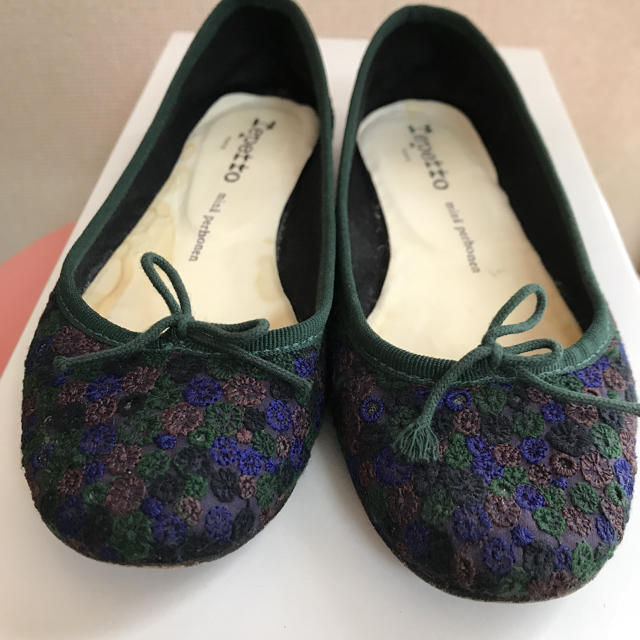 repetto(レペット)の《Ⓜ︎様専用》ミナペルホネン ×レペット 刺繍フラットシューズ バレエシューズ レディースの靴/シューズ(バレエシューズ)の商品写真