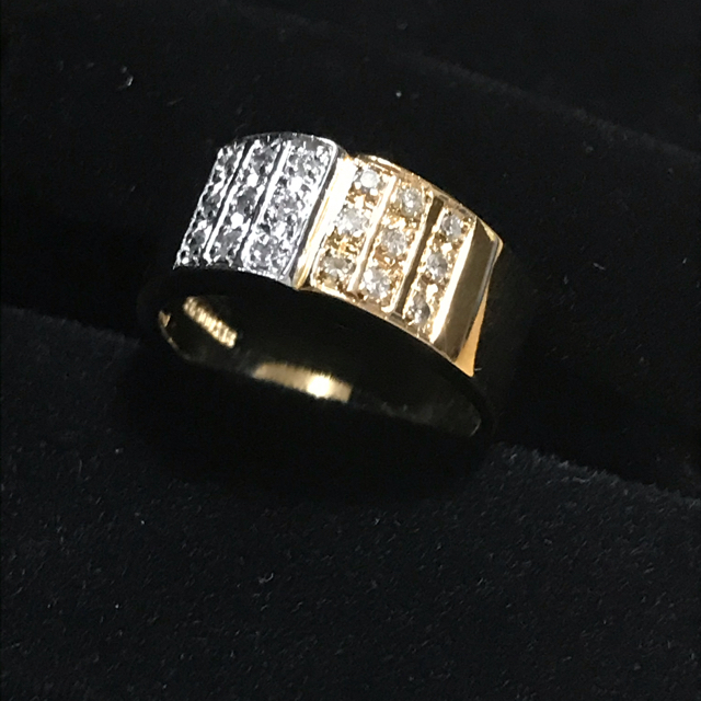 しげる様専用　天然ダイヤモンド　コンビリング レディースのアクセサリー(リング(指輪))の商品写真