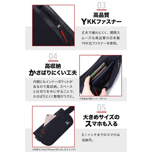 ねこ様専用❗【新品未使用】ボディバッグ インテリア/住まい/日用品の日用品/生活雑貨/旅行(旅行用品)の商品写真