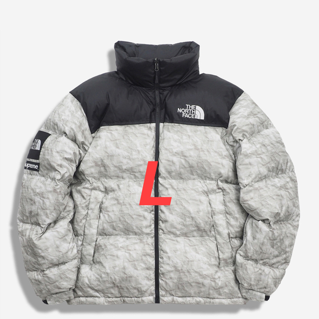 Supreme(シュプリーム)のsupreme TNF Paper Print Nuptse Jacket メンズのジャケット/アウター(ダウンジャケット)の商品写真