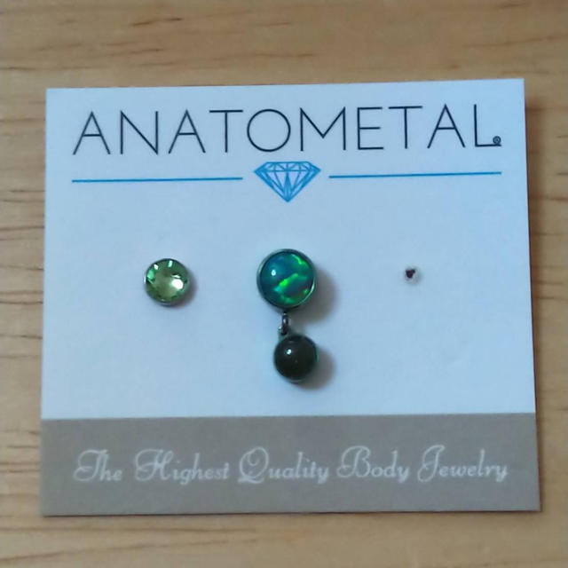 ANATOMETAL  18金ピアスエンド 14G セット