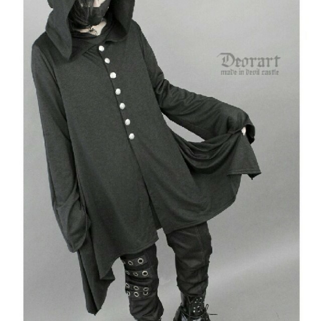 Deorart(ディオラート)のDeorart フード付き魔女風ロングカーディガン(黒) レディースのトップス(カーディガン)の商品写真