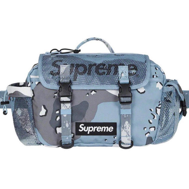 supreme waist bag 20ss blue camo