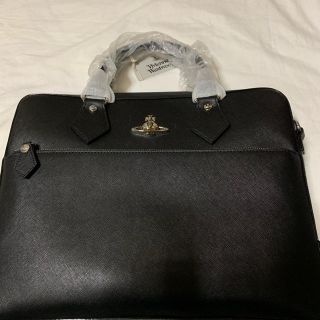 ヴィヴィアンウエストウッド(Vivienne Westwood)の新品　【ヴィヴィアン 】　サフィアーノ　ブラック　ビジネスバッグ(ハンドバッグ)