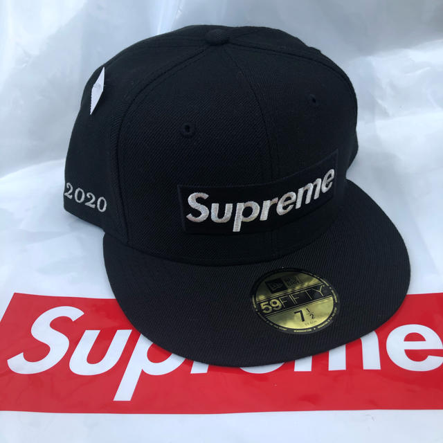 BlackSIZEsupreme 2020SS NEWERA 黒　7 1/2